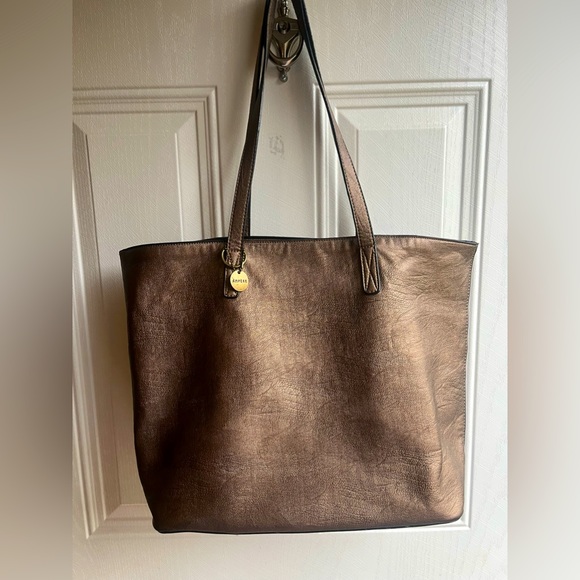 Ampere Handbags - The Lucia Tote - Large Bronze Tote Bag by Ampere; High quality vegan leather